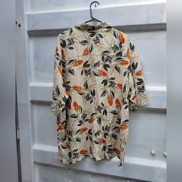 💙🩵💙Puritan mens xl button up short sleeve Hawaiian tropical top shirt - Picture 4 of 7